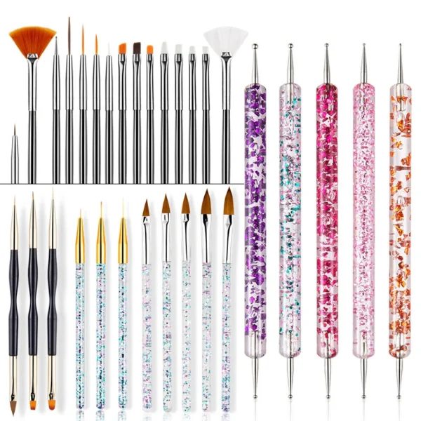 Nail Art Kits: Colorful Brush Set, Light Therapy & Drill Pen - Image 2