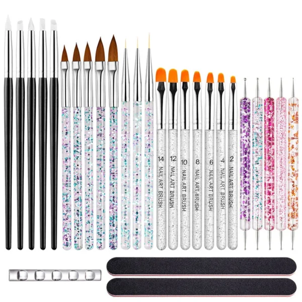 Nail Art Kits: Colorful Brush Set, Light Therapy & Drill Pen