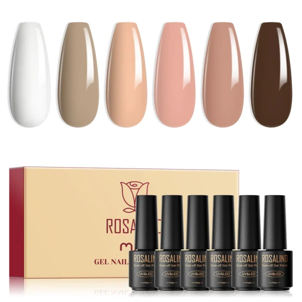 Trendy 6PCS Nail Art Kits with UV/LED Lamp for Semi-Permanent Manicure