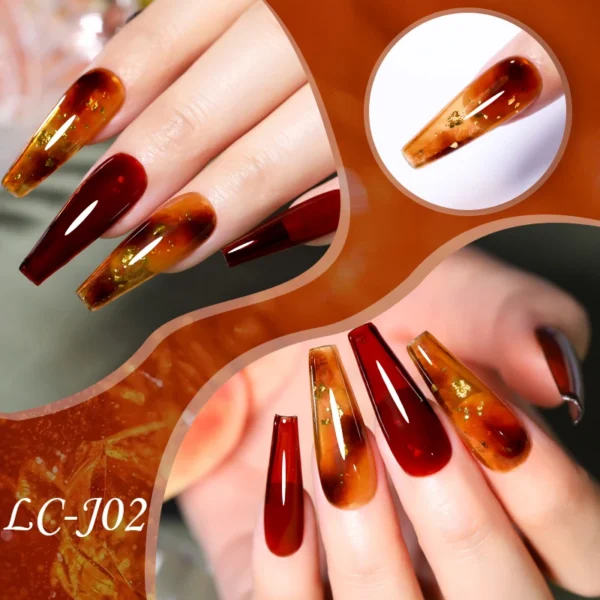 Lilycute 6Pcs Winter Jelly Nude Gel Polish Set Soak Off Manicure - Image 3