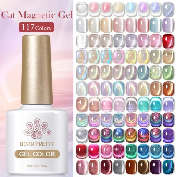 117 Colors Cat Magnetic Gel Nail Polish Full Coverage Nail Art Kits