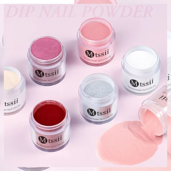 Nail Art Kits: 14PCS Dipping Powder Set, Glitter, No Lamp Cure - Image 4