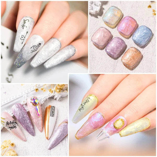 Nail Art Kits: 8PCS Autumn Glitter Gel Polish Set with UV Varnish - Image 3