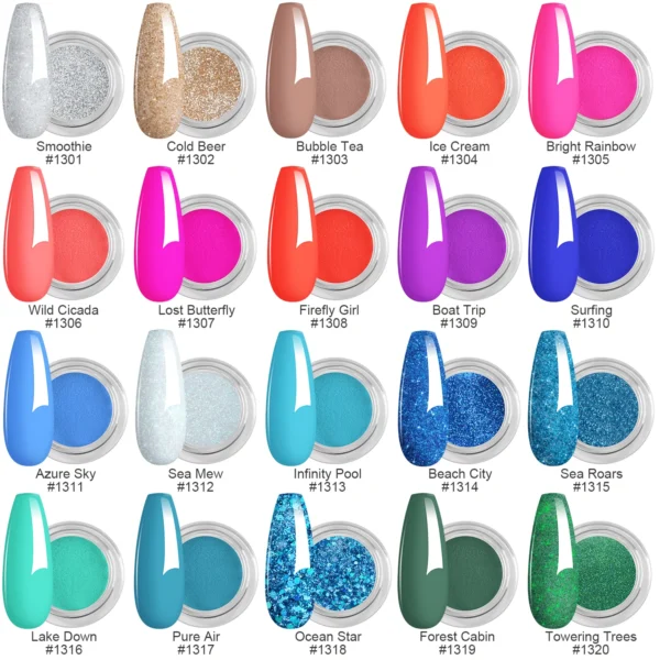 Nail Art Kits: 27pcs Dip Powder Set with Bright Colors & Liquids - Image 2