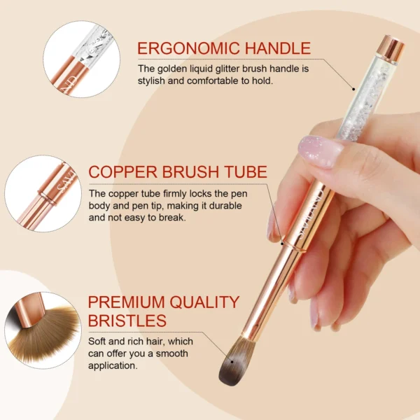 6pcs Nail Art Kits Brush Set for Beginners and Design - Image 2