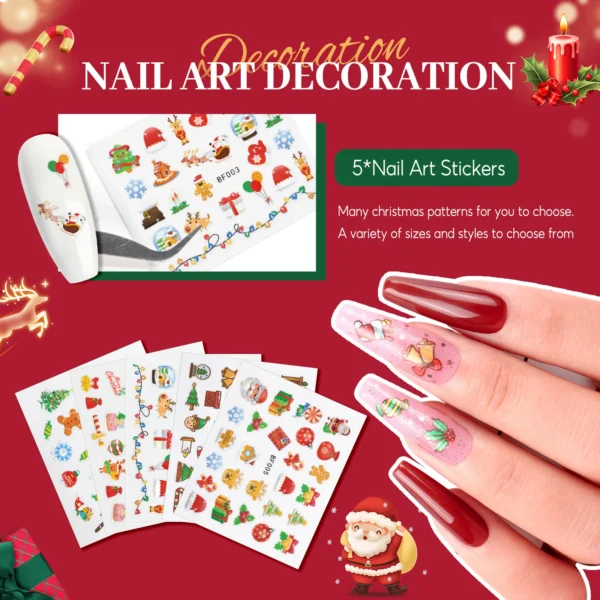 Nail art kits: 20PCS gel polish, poly extension, lamp, gift box - Image 5