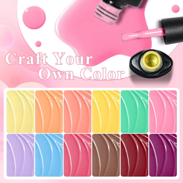 Nail Art Kits: 6PCS Macaron Gel Polish Set for Manicure - Image 5