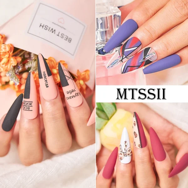 10PCS Nude Pink Gel Nail Art Kits Semi Permanent UV LED Soak Off - Image 6