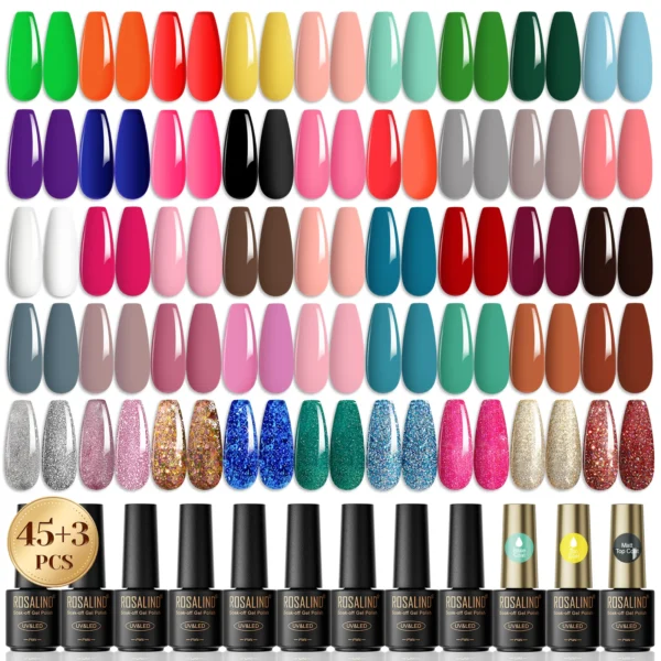 Nail art kits: Soak off, Luminary gel, UV top coat polish