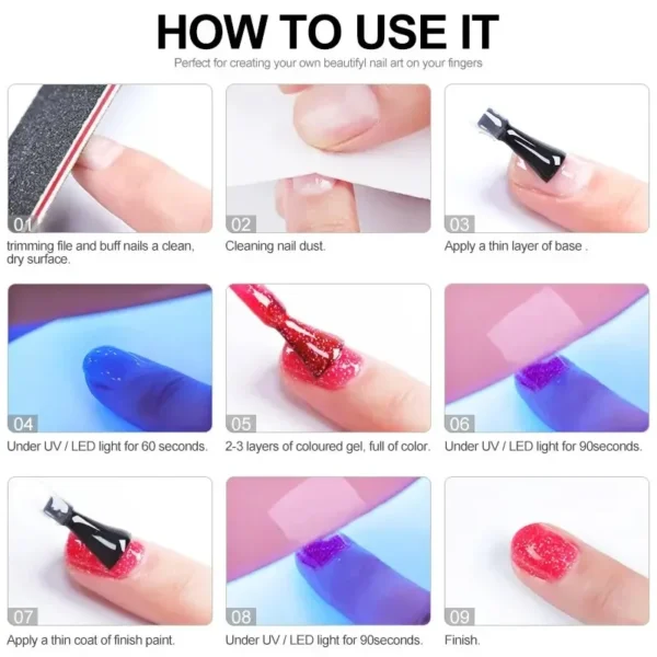 Nail Art Kits: Gel, Acrylic, UV Light, Drill, Polish, Soak Tools - Image 10