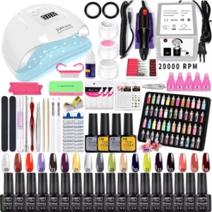Nail Art Kits: Professional Gel Set with UV Lamp and Tools