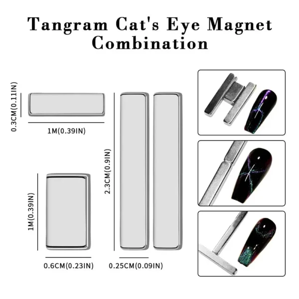 Nail Art Kits: 3D Magnetic Cat Eye Gel Wand Set & Tools - Image 11