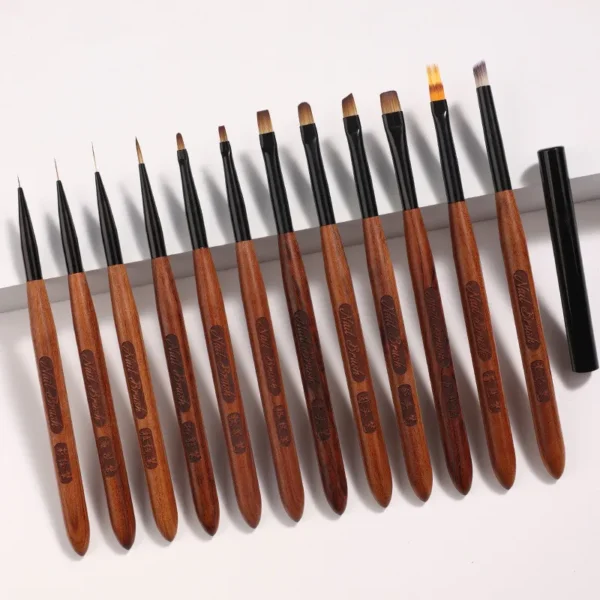 12-Style Nail Art Kits Set with Acrylic, UV Gel Brushes & Pens - Image 2