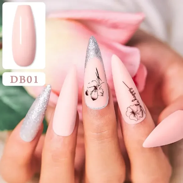 10PCS Nude Pink Gel Nail Art Kits Semi Permanent UV LED Soak Off - Image 4