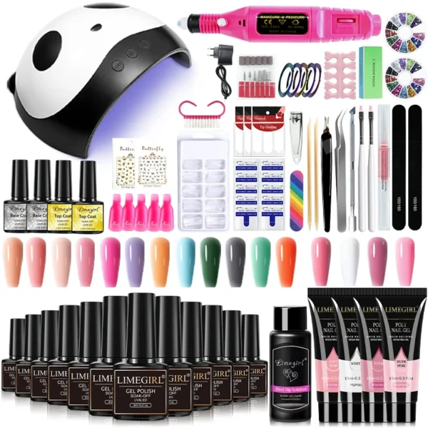 54W Nail Lamp, Nail Drill, UV Gel, and Nail Art Kits - Image 11