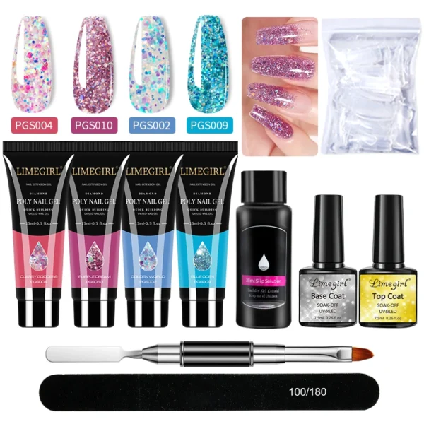 Nail Art Kits: Poly Nail Gel, Extension & Acrylic Art Set