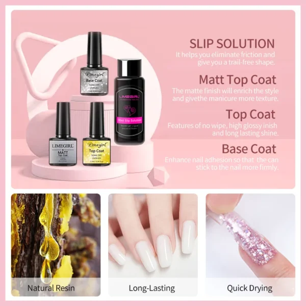 Nail Art Kits: 15ml Extension Gel Set with LED Lamp - Image 3