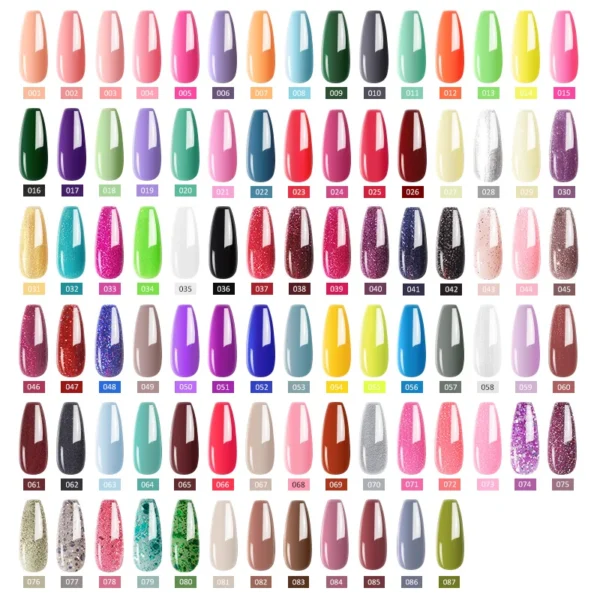 6Pcs Gel Nail Polish Set Black White Red UV LED Varnish for Nail Art - Image 2