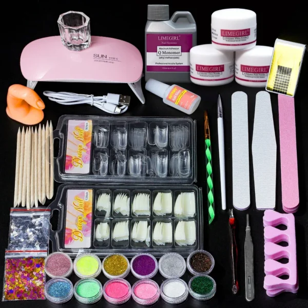 Nail Art Kits: Acrylic Powder, Liquid Monomer, Extension Tools - Image 2