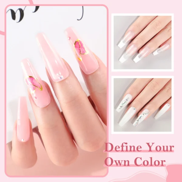 15PCS Nail Art Kits with Poly Gel, Nail Drill, Top Coat Tools - Image 5