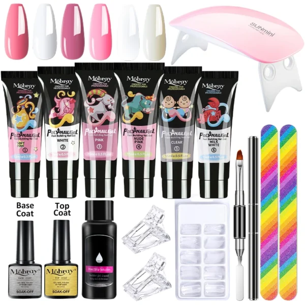 Professional nail art kits with UV LED lamp and gel varnish - Image 10